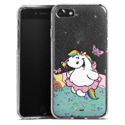 Silikon Glitter Case transparent-silber