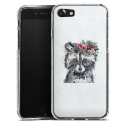 Silikon Glitter Case transparent-silber