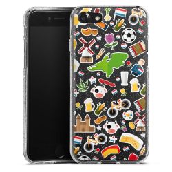 Silicone Glitter Case silver glitter