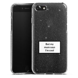 Silicone Glitter Case silver glitter