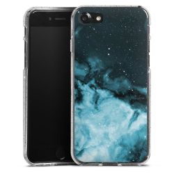 Silikon Glitter Case transparent-silber