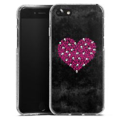 Silicone Glitter Case silver glitter