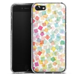 Silicone Glitter Case silver glitter