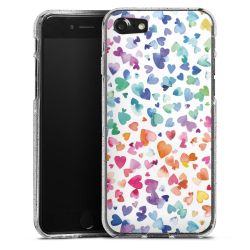 Silicone Glitter Case silver glitter