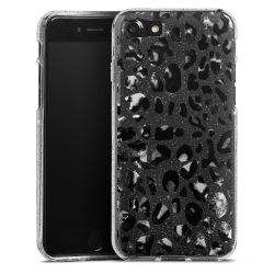 Silicone Glitter Case silver glitter