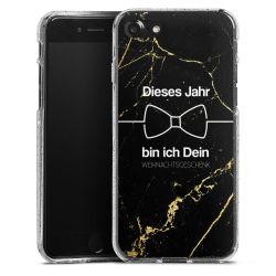 Silikon Glitter Case transparent-silber