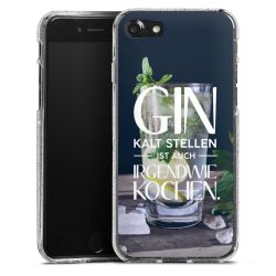 Silikon Glitter Case transparent-silber