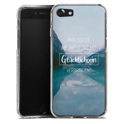 Silikon Glitter Case transparent-silber