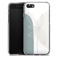 Silikon Glitter Case transparent-silber