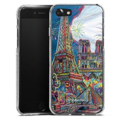 Silikon Glitter Case transparent-silber