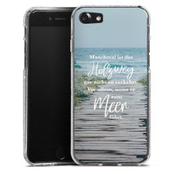 Silikon Glitter Case transparent-silber