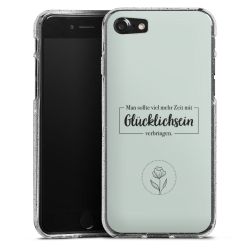 Silikon Glitter Case transparent-silber