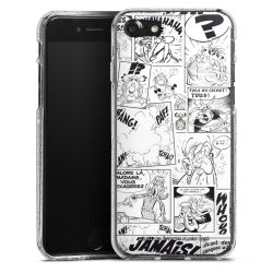 Silikon Glitter Case transparent-silber