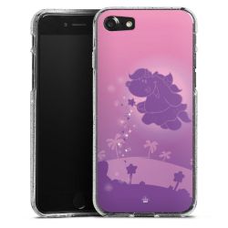 Silikon Glitter Case transparent-silber