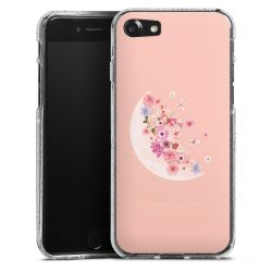 Silikon Glitter Case transparent-silber