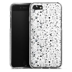 Silicone Glitter Case silver glitter