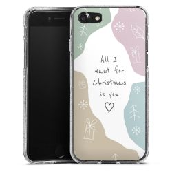 Silicone Glitter Case silver glitter