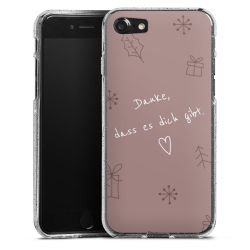 Silikon Glitter Case transparent-silber