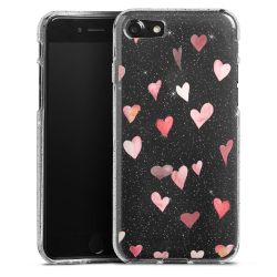 Silicone Glitter Case silver glitter