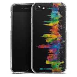 Silikon Glitter Case transparent-silber