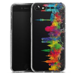 Silicone Glitter Case silver glitter