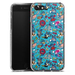 Silicone Glitter Case silver glitter