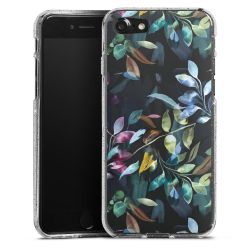 Silikon Glitter Case transparent-silber