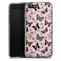 Silikon Glitter Case transparent-silber