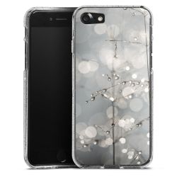 Silicone Glitter Case silver glitter