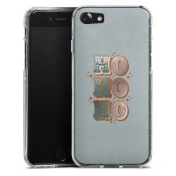 Silikon Glitter Case transparent-silber