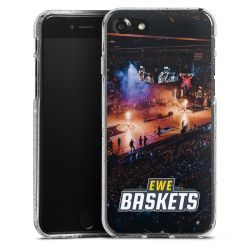 Silikon Glitter Case transparent-silber