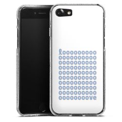 Silicone Glitter Case silver glitter