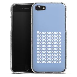 Silicone Glitter Case silver glitter