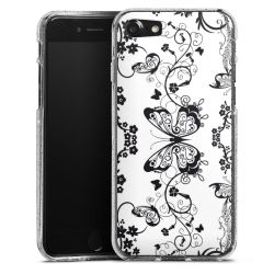 Silicone Glitter Case silver glitter