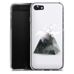 Silikon Glitter Case transparent-silber