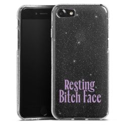 Silicone Glitter Case silver glitter