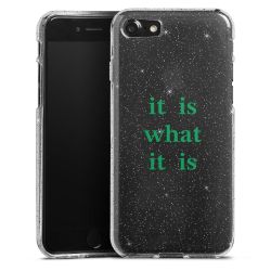 Silicone Glitter Case silver glitter