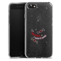 Silicone Glitter Case silver glitter