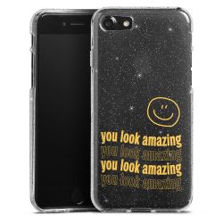 Silicone Glitter Case silver glitter