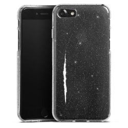 Silicone Glitter Case silver glitter