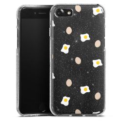 Silicone Glitter Case silver glitter