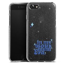 Silicone Glitter Case silver glitter