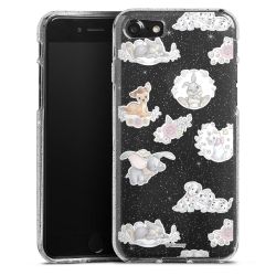 Silikon Glitter Case transparent-silber