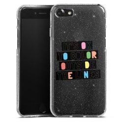 Silikon Glitter Case transparent-silber