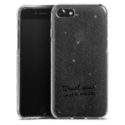 Silikon Glitter Case transparent-silber