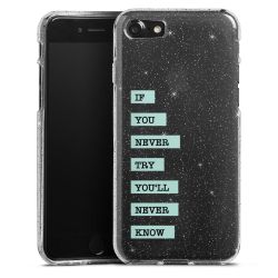 Silikon Glitter Case transparent-silber