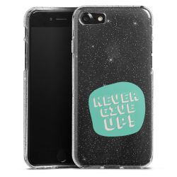 Silikon Glitter Case transparent-silber