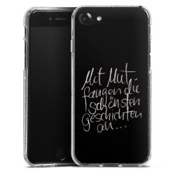 Silikon Glitter Case transparent-silber