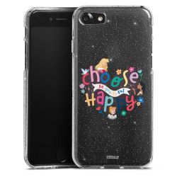 Silikon Glitter Case transparent-silber
