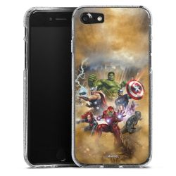 Silikon Glitter Case transparent-silber